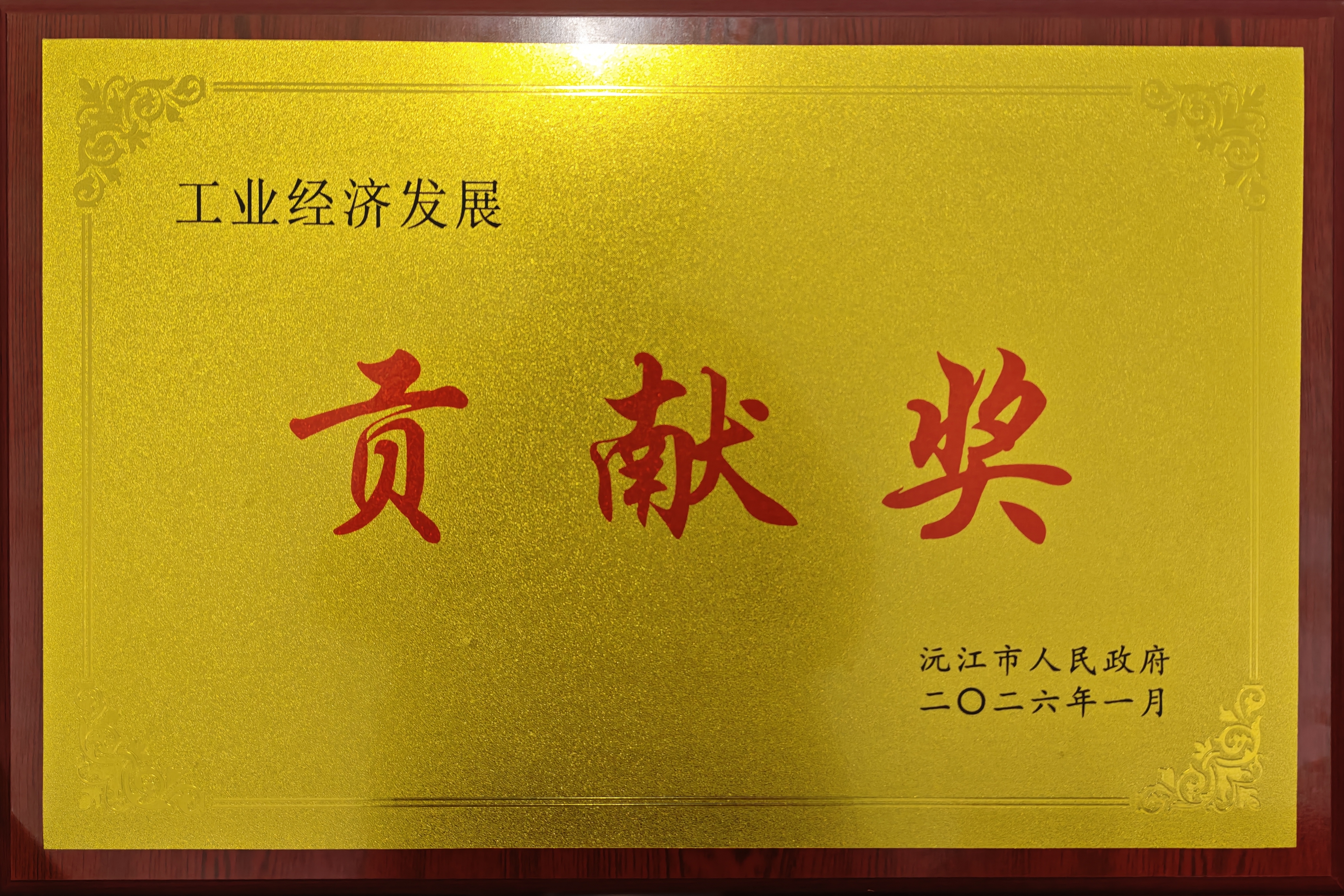 建材公司榮獲沅江市工業(yè)經(jīng)濟(jì)發(fā)展貢獻(xiàn)獎(jiǎng)